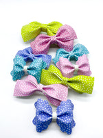 Adorable polka dot bows in perfect colours for summer!