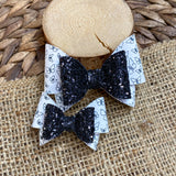Gorgeous monochromatic black and white butterfly bows!