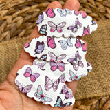 Gorgeous faux leather or glitter butterfly snap clips