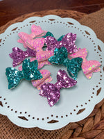 Super sparkly tiny glitter pigtail bows!