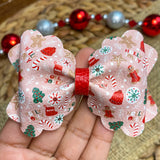 Adorable classic Christmas print bows, perfect for the holidays!