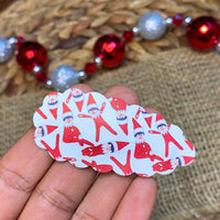 Adorable scalloped snap clips in perfect patterns for Christmas!