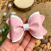 Pretty pink and white bunny bows