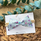 Pretty pansy and butterfly bows!