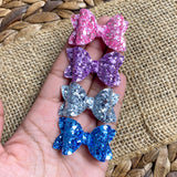 Super sparkly chunky glitter pigtail bows!
