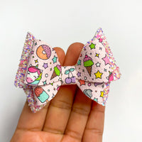 Adorable unicorn print bows!