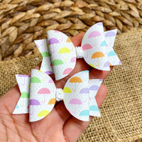Adorable multicoloured umbrella bows!