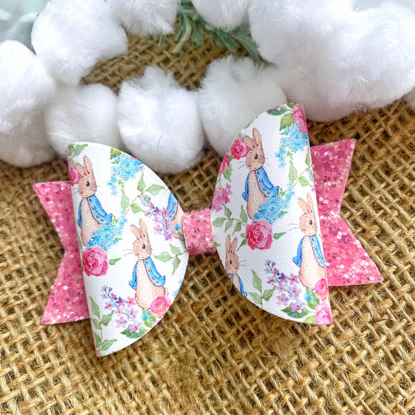 Adorable classic floral Peter Rabbit bows!