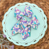 Super sparkly butterfly print glitter bows!
