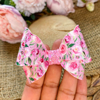 Beautiful pink spring rose Bella bows!