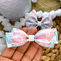Adorable modern daisies and peeps bows, perfect for Easter!