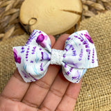 Pretty lavender floral and butterfly bows!