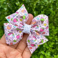 Adorable unicorn print bows!