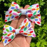 Colourful popsicle print bows, perfect for summer!