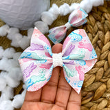 Adorable modern daisies and peeps bows, perfect for Easter!