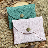 Gorgeous floral lace embossed cardholders/coin purses!