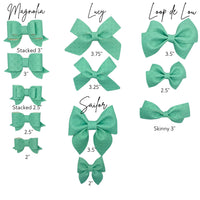 Mint green bows!
