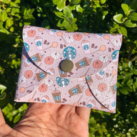 Gorgeous pumpkin spice and everything nice cardholders/coin purses!
