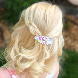 Adorable scalloped snap clips in cute prints or sparkly glitter!