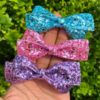 Super sparkly chunky glitter bows